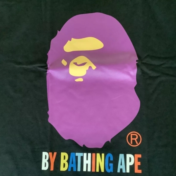 Bape Black Tee with Purple Ape Logo ‼️ NEW ‼️ - Picture 3 of 8